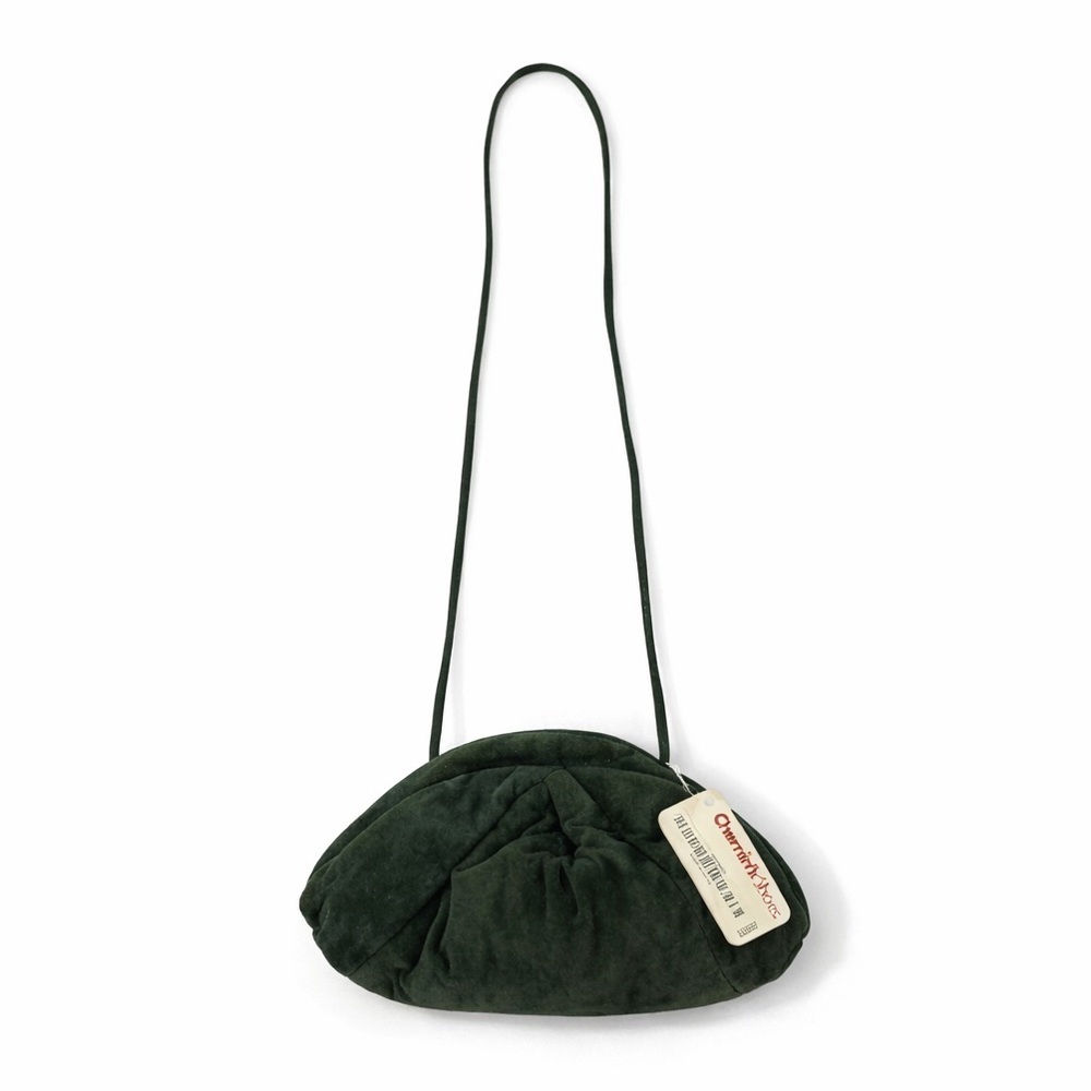 Vintage 1980's suede leather Park Avenue Int. 0796 Green Purse crossbody
